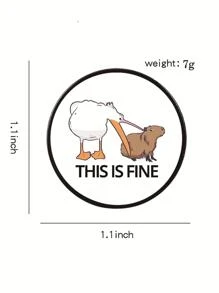 1pc Funny Bee and capybara Brooch - XZ845 - View 2