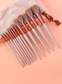 13支咖啡色化妆刷套装，布袋包装，化妆刷套装，化妆工具，化妆刷套装，化妆刷组合，化妆刷套装，全套化妆工具，化妆刷套装，全套化妆工具，刷子套装，化妆刷套装，化妆礼盒套装 - 咖啡棕 - 查看 3