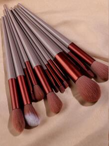 13支咖啡色化妆刷套装，布袋包装，化妆刷套装，化妆工具，化妆刷套装，化妆刷组合，化妆刷套装，全套化妆工具，化妆刷套装，全套化妆工具，刷子套装，化妆刷套装，化妆礼盒套装 - 咖啡棕 - 查看 2