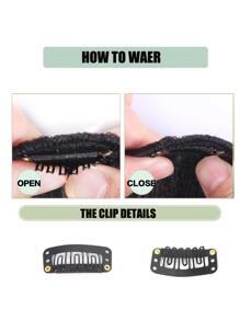 Straight Black-brown 4 Inch Extra Short Synthetic Hairbangs - Black-brown - View 7