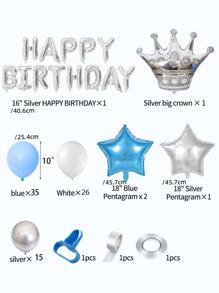 Set de globos decorativos para fiesta de cumpleaños de 84 piezas - Multicolor - Ver 3