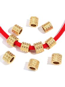 10 chiếc 5/6 MM thép không gỉ bánh răng tròn miếng đệm hạt lớn lỗ rời vòng tay tự làm trang sức làm nguồn cung cấp - Vàng - Xem 5