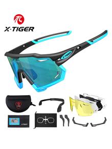 1 副偏光眼镜运动男式女式眼镜公路多色骑行眼镜和 5 片镜片