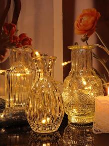 14pcs Clear Glass Vase Set Bud Vases For Flowers In Bulk For Rustic Wedding Home Table Decor,Home Decor,Flower Vase,Centerpiece,Table Decor - Clear - View 5