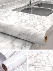 1 Đá Cẩm Thạch Tự Dính Giấy Dán Tường Vinyl Dán Tường Chống Nước Liên Lạc Với Giấy Cho Nhà Bếp Trang Trí Bộ Phim Trang Trí Nhà - Xám - Xem 1