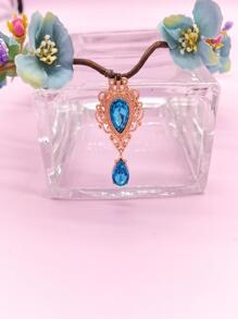 Diadema para disfraz con mariposa & con diseño de flor - Azul - Ver 3