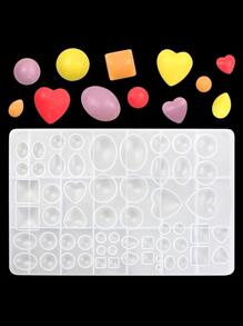 1入組矽膠創意圓形和愛心設計矽膠模具DIY - 白色 - 查看 6