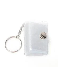 1入組新款迷你相簿鑰匙圈口袋拼接專輯適用於照片1/2英寸 - 無色 - 查看 4