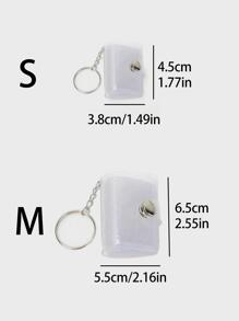 1入組新款迷你相簿鑰匙圈口袋拼接專輯適用於照片1/2英寸 - 無色 - 查看 6