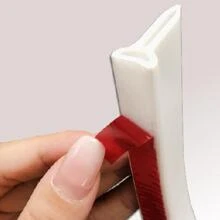 1 件 1 米白色硅胶止水条，用于浴室防水和防潮浴室阻水条、浴室防水条、淋浴房防水条、卫生间地板阻水条、台面自粘条耐用防水密封条 - 1 卷防水阻水条，适用于浴室、淋浴房、卫生间地板 - 易于安装 - 白色 - 查看 10