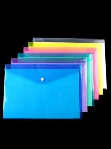 PP彩色A4文件袋,塑膠大容量文件袋,透明夾收納袋 - 綠色 - 查看 4