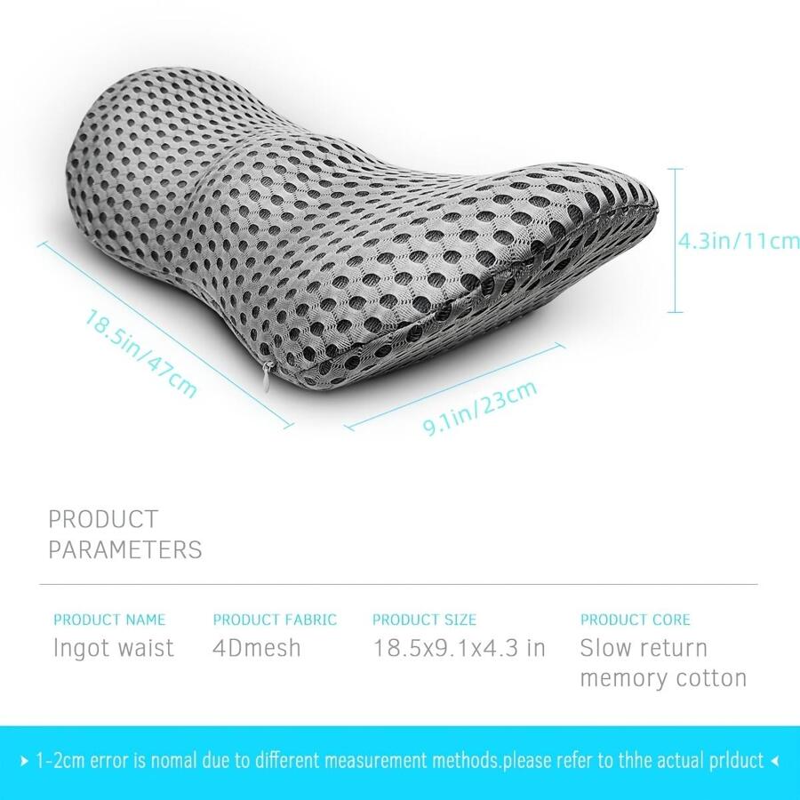 Relieve Low Back Pain Instantly With Memory Foam Lumbar Pillow