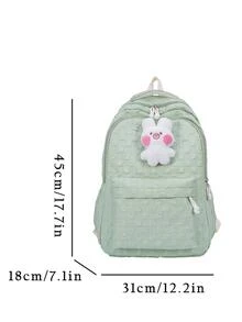 Chicas Mochila funcional con dibujos animados conejo colgante - Verde - Ver 7