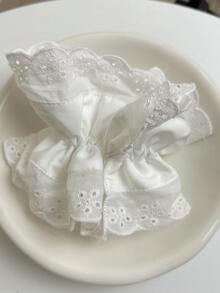 Eyelet Embroidered Scrunchie