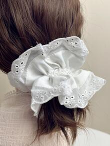 Eyelet Embroidered Scrunchie