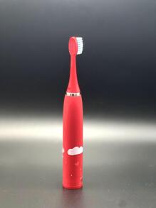 1 Electric Toothbrush With 6 Replacement Brush Heads, Cross-Border - Red - View 5