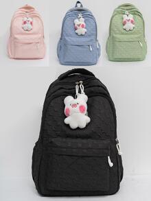 Chicas Mochila funcional con dibujos animados conejo colgante - Verde - Ver 1