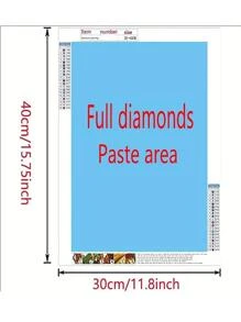 Hình hoạt hình Đồ họa Phụ kiện tranh đính đá DIY - Nhiều màu - Xem 2