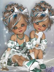 Hình hoạt hình Đồ họa Phụ kiện tranh đính đá DIY - Nhiều màu - Xem 1