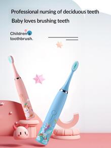 1 Electric Toothbrush With 6 Replacement Brush Heads, Cross-Border - Red - View 7