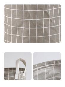 wuyun 1 giỏ đựng đồ giặt kẻ caro tròn, thùng đựng đồ chống thấm nước, giỏ đựng đồ giặt bằng vải, xô đựng đồ, thích hợp cho phòng tắm, phòng ngủ, v.v. Quần âu, giày dép, quần jean, bốt, váy, giỏ đựng đồ giặt, giỏ đựng đồ giặt có thể gấp lại - màu đen - Xem 5