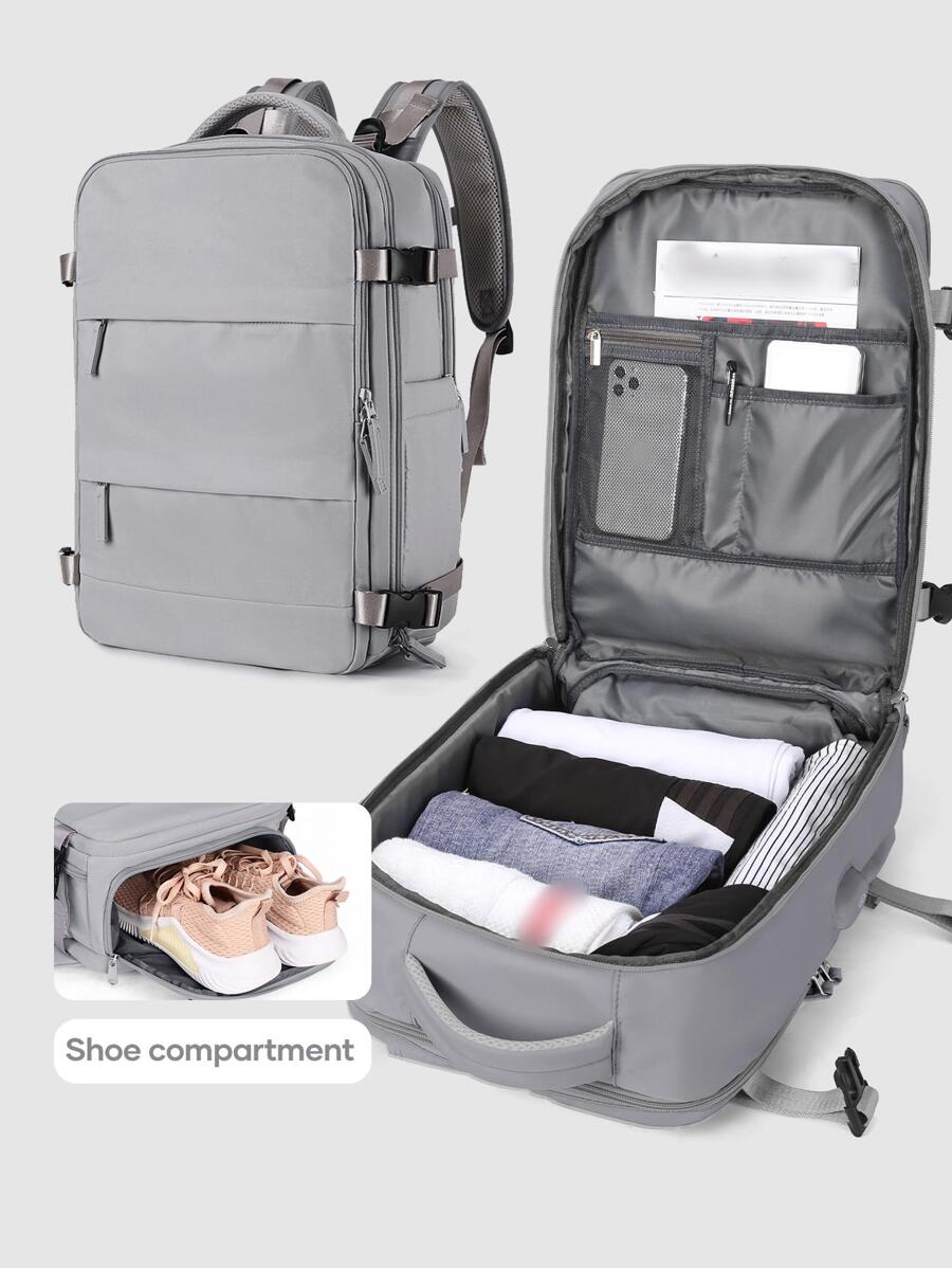 Floless Men's Travel Backpack, Work Bag, Portable, Waterproof Business Large Capacity Daily Backpack, Weekend Travel Bag, Laptop Backpack With USB Charging Port, College Bag, Computer Bag, Gift, Fits 15.6 Inch Laptop