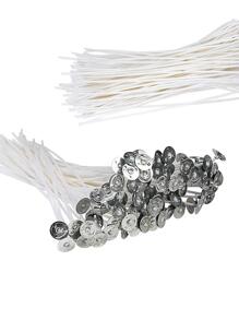 100 件 3.54 英寸 - 7.87 英寸蜡烛芯无烟蜡芯适用于 DIY 蜡烛制作预蜡芯派对用品