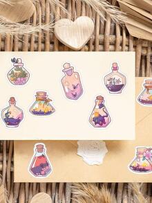 100入組創意卡通魔術裝飾塗鴉貼紙適用於吉他筆記本行李防水貼花 - 彩色 - 查看 2