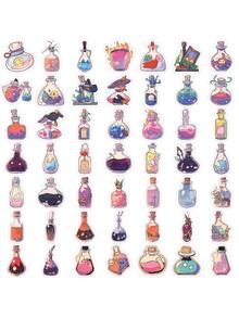 100入組創意卡通魔術裝飾塗鴉貼紙適用於吉他筆記本行李防水貼花 - 彩色 - 查看 4