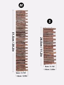 1pc Wooden Fence Hamster Toy - Brown - View 5