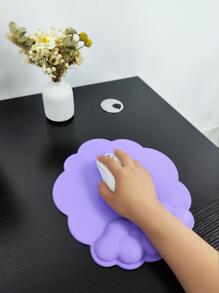 2 miếng lót chuột thiết kế đám mây silicon & kê cổ tay - Màu tím - Xem 3