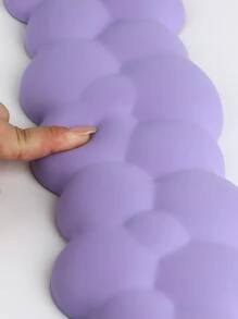 2 miếng lót chuột thiết kế đám mây silicon & kê cổ tay - Màu tím - Xem 5