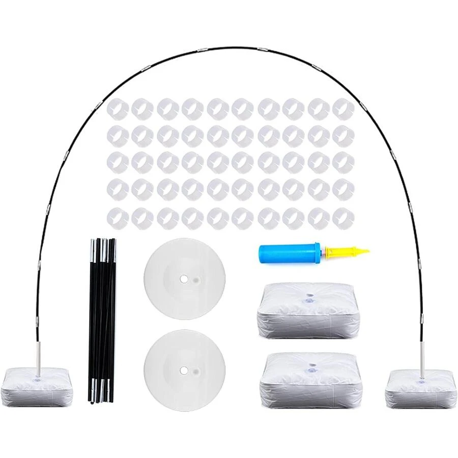 Adjustable Balloon Arch kit with Base  9Ft Tall &10Ft Wide Adjustable Balloon Arch Stand Party Backdrop Decoration Tool for Wedding Birthday Baby Shower Halloween Christmas Party - 彩色 - 查看 1