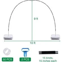 Adjustable Balloon Arch kit with Base  9Ft Tall &10Ft Wide Adjustable Balloon Arch Stand Party Backdrop Decoration Tool for Wedding Birthday Baby Shower Halloween Christmas Party - 彩色 - 查看 2