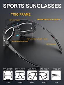 1 副偏光眼镜运动男式女式眼镜公路多色骑行眼镜和 5 片镜片