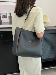 链条装饰手提单肩包，适合女士书包，返校背包，大容量，便携，商务休闲，适合少女、女大学生、新人及白领人士，非常适合返校、大学、开学第一天、中学、高中、工作、商务、通勤