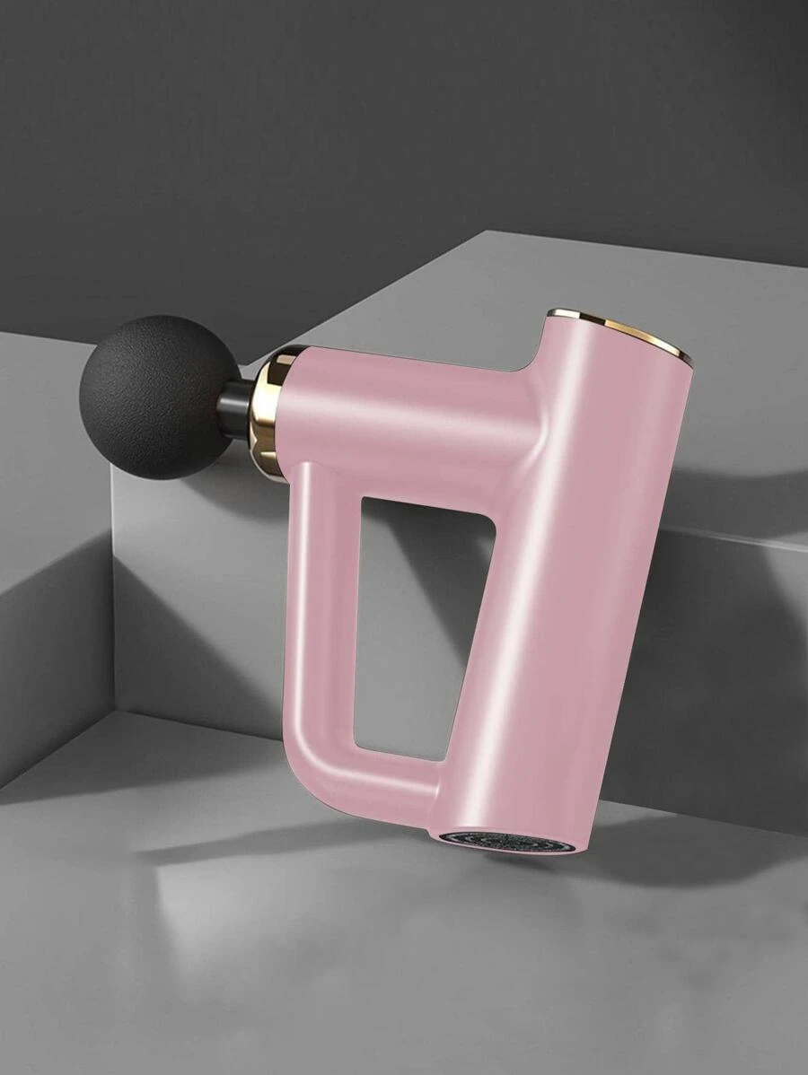 1pc ABS Fascial Gun, Modernist Color Block Fascial Gun For Home - Pink - View 1