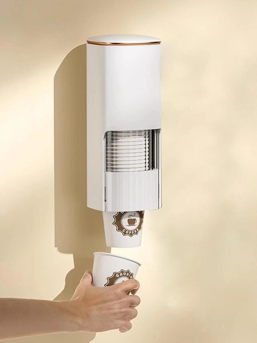 1入組掛壁式免打孔乳液分配器 - 白色 - 查看 1