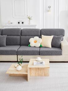 1 szt. Geometryczne żakardowe rozciągliwe pokrycie siedzenia sofy - Ciemnoszary - Zobacz 7