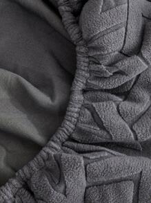 1 szt. Geometryczne żakardowe rozciągliwe pokrycie siedzenia sofy - Ciemnoszary - Zobacz 9