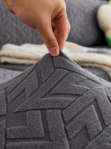 1 szt. Geometryczne żakardowe rozciągliwe pokrycie siedzenia sofy - Ciemnoszary - Zobacz 8