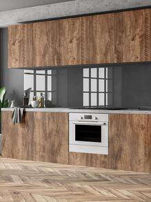 1roll Wooden Pattern Wall Paper - Multicolor - View 4