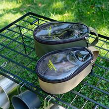 1 件迷你折叠炊具露营野餐套装适用于户外徒步和钓鱼午餐袋午餐盒午餐盒午餐袋女士学校老师野餐包旅行冷藏袋教室冷藏袋野餐包便当 - 卡其色 - 查看 3