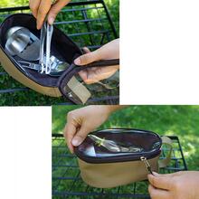 1 件迷你折叠炊具露营野餐套装适用于户外徒步和钓鱼午餐袋午餐盒午餐盒午餐袋女士学校老师野餐包旅行冷藏袋教室冷藏袋野餐包便当 - 卡其色 - 查看 4