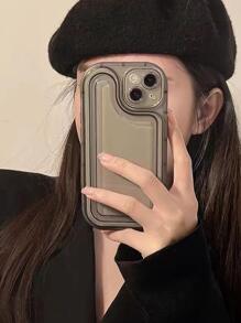 Simple Apple Phone Case Compatible With IPhone 17 Pro Max/17 Pro/17 Air/17/16 Pro Max/16/16 Pro/16 Plus/15 Pro Max/15 Pro/15 Plus/11/13/12/14 Pro Max/11 Pro Max/12 Pro Max/13 Pro Max/13 Pro, Full-Coverage Anti-Fall Transparent Soft Shell - Black - View 5