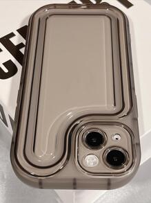 Simple Apple Phone Case Compatible With IPhone 17 Pro Max/17 Pro/17 Air/17/16 Pro Max/16/16 Pro/16 Plus/15 Pro Max/15 Pro/15 Plus/11/13/12/14 Pro Max/11 Pro Max/12 Pro Max/13 Pro Max/13 Pro, Full-Coverage Anti-Fall Transparent Soft Shell - Black - View 2