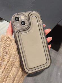 Simple Apple Phone Case Compatible With IPhone 17 Pro Max/17 Pro/17 Air/17/16 Pro Max/16/16 Pro/16 Plus/15 Pro Max/15 Pro/15 Plus/11/13/12/14 Pro Max/11 Pro Max/12 Pro Max/13 Pro Max/13 Pro, Full-Coverage Anti-Fall Transparent Soft Shell - Black - View 4