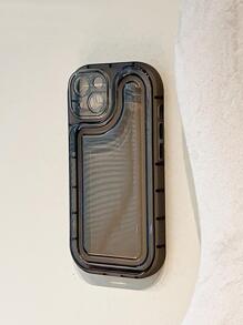 Simple Apple Phone Case Compatible With IPhone 17 Pro Max/17 Pro/17 Air/17/16 Pro Max/16/16 Pro/16 Plus/15 Pro Max/15 Pro/15 Plus/11/13/12/14 Pro Max/11 Pro Max/12 Pro Max/13 Pro Max/13 Pro, Full-Coverage Anti-Fall Transparent Soft Shell - Black - View 6