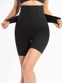 Solid Shapewear Bottoms - Black - View 2