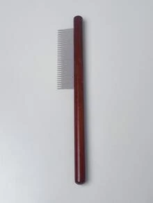 1 pieza Peine para mascota de dos tonos - Marrón Mocha - Ver 2